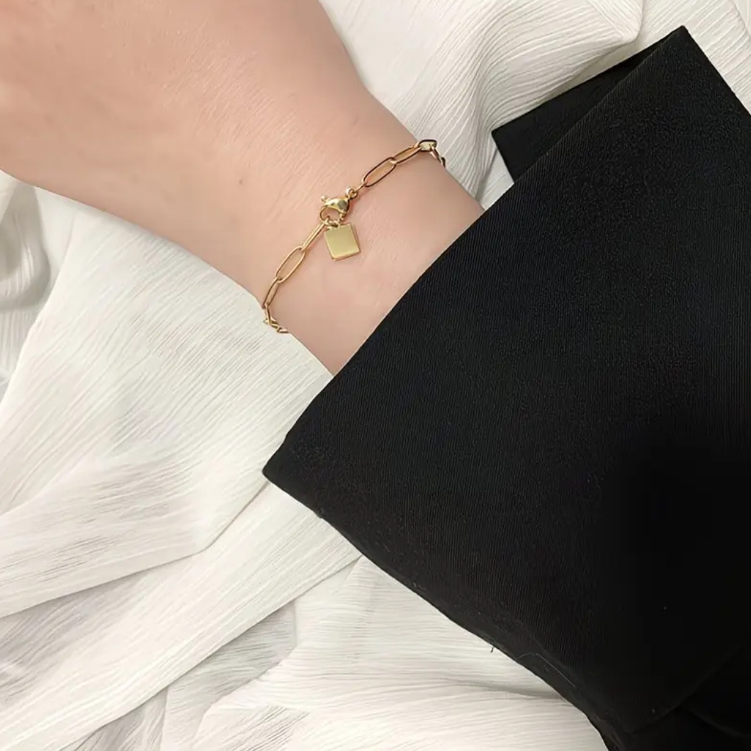 18 Kt Gold Over Titanium Bracelet